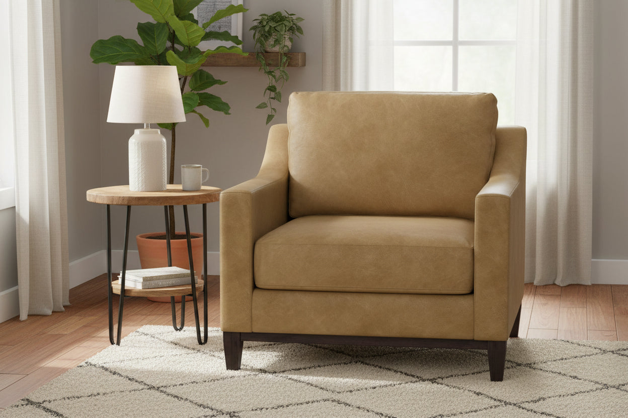 Bassett Leather Accent Sandford Chair