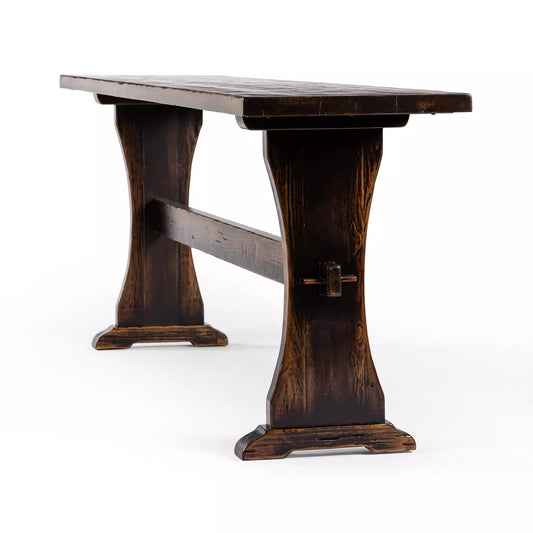 Trestle Large Console Table-Distressed