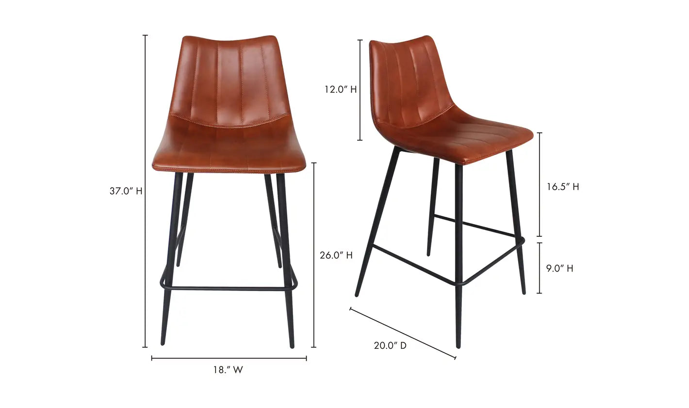 Alibi Brown Counter Stools