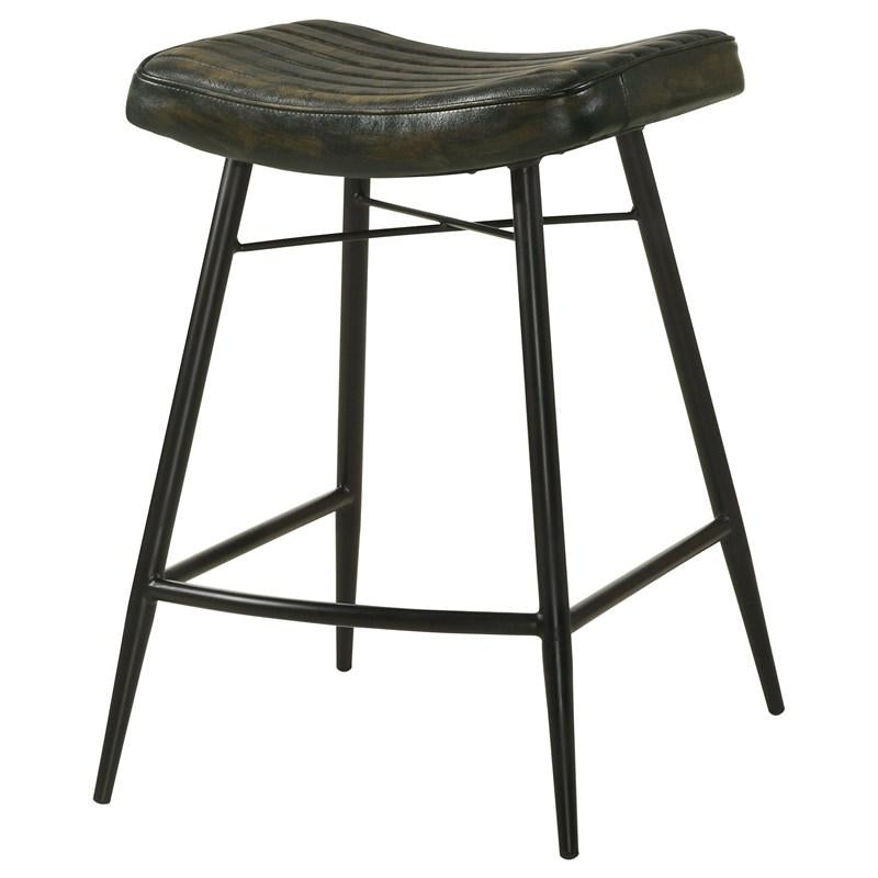 Goat Leather Counter Stool