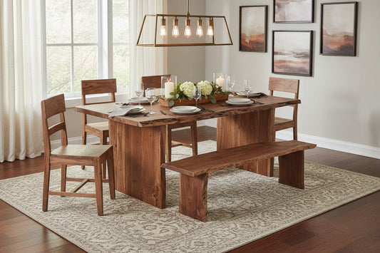 Live Edge Solid Wood Dining Table
