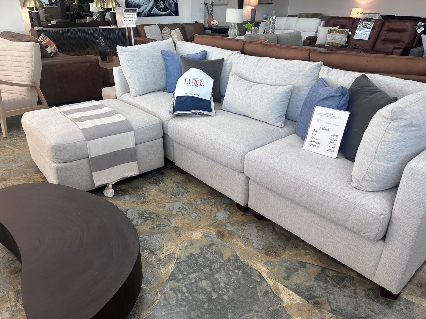 Luke Home Modular Newport Sectional 4pc