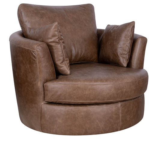 Luke Leather Swivel Chair