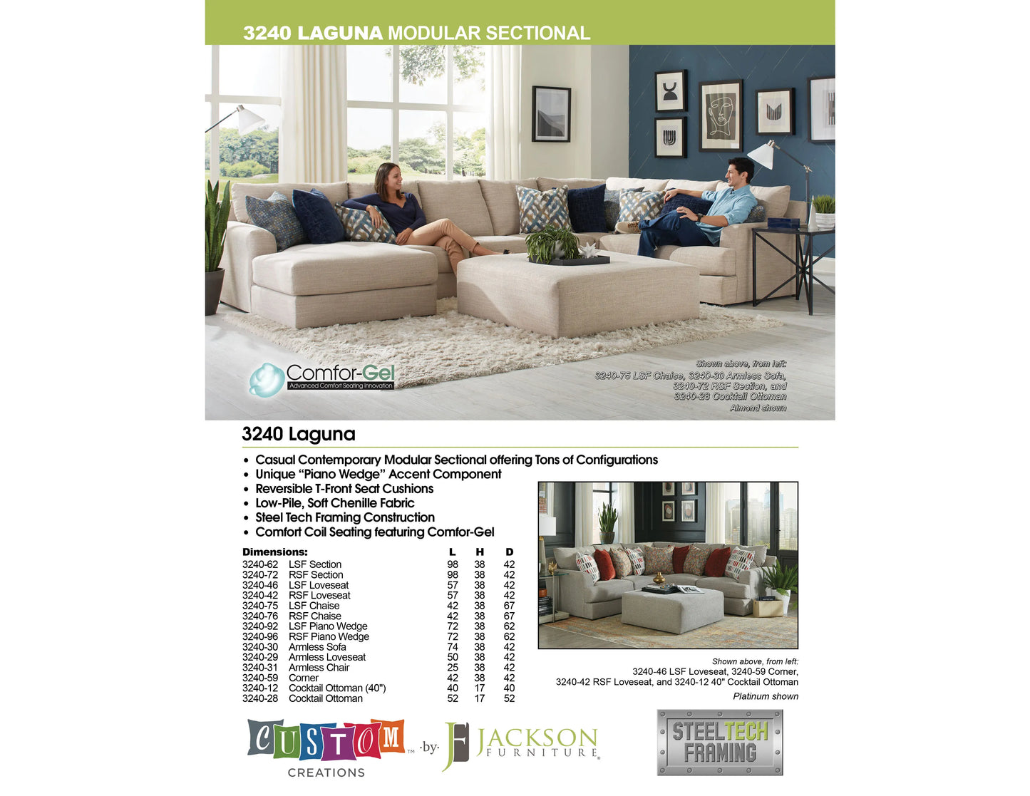 Laguna 4 Piece Modular Sectional