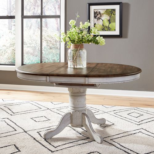 Carolina Crossing Oval Pedestal Table