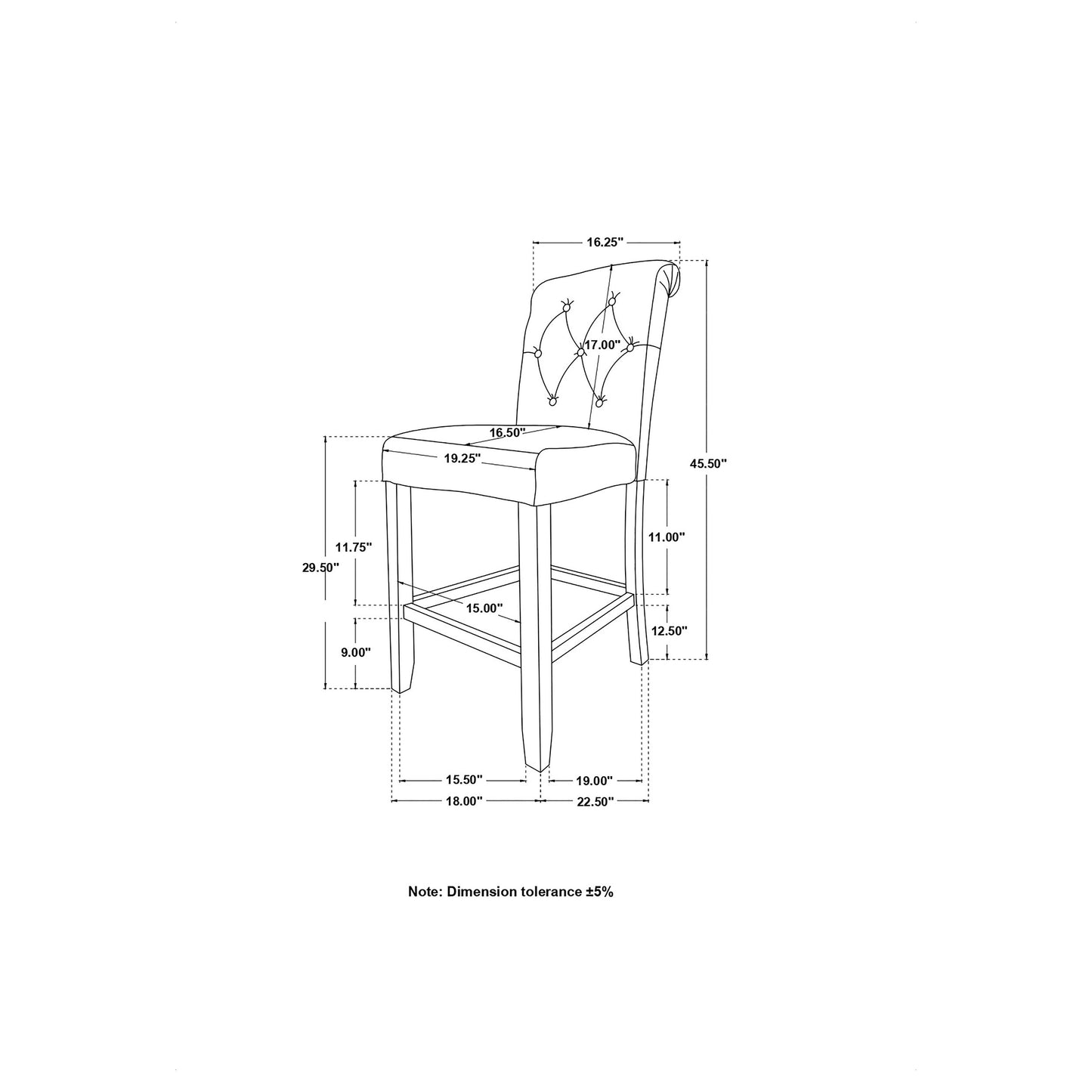 Balboa Tufted Back Bar Stool