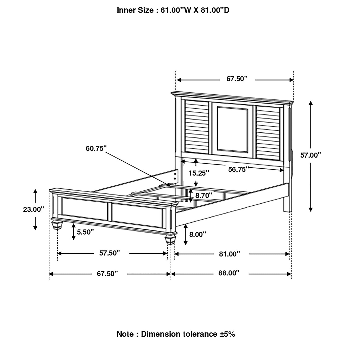 Franco Queen Panel Bed