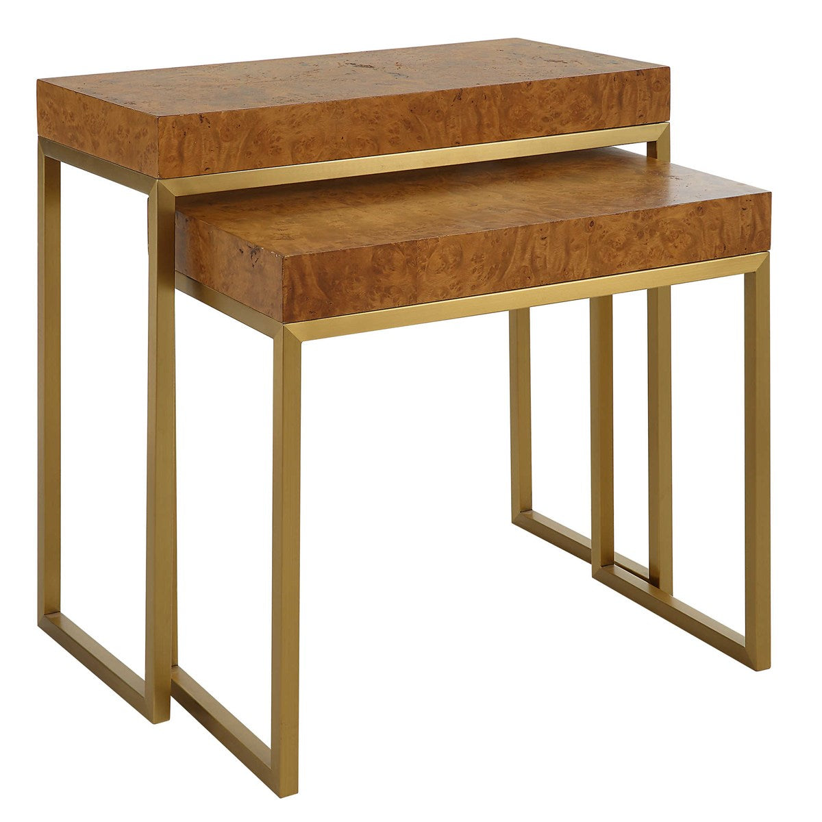 Burl-esque Nesting Tables, S/2