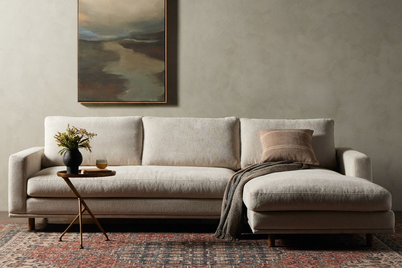 Four Hands Dom 2Pc Sectional with RAF Chaise