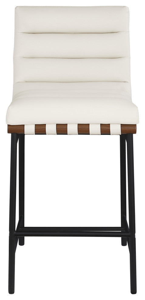 Vegan Leather Counter Stool