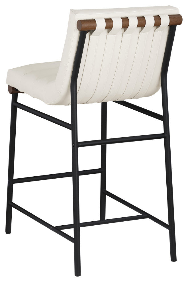 Vegan Leather Counter Stool