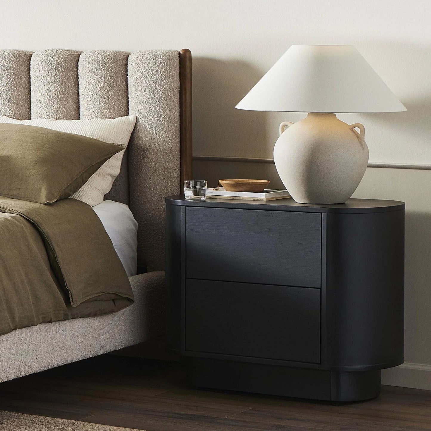 Paden Nightstand Aged Black Acacia