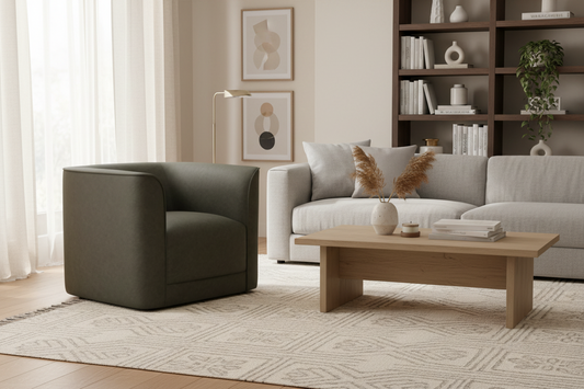 SWIVEL ACCENT CHAIR- OLIVE