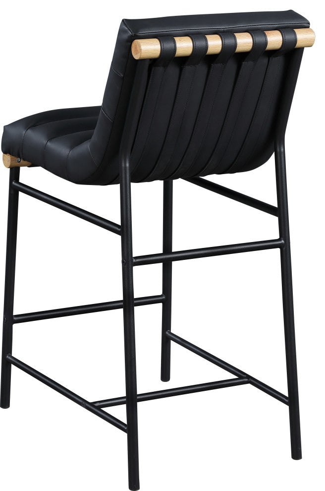 Black vegan leather Counter Stools