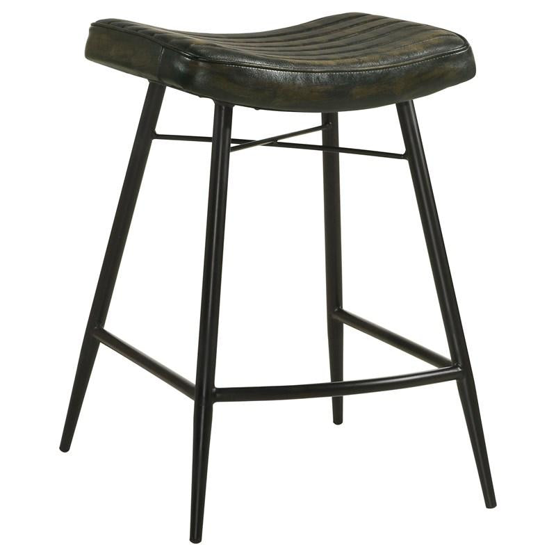 Goat Leather Counter Stool