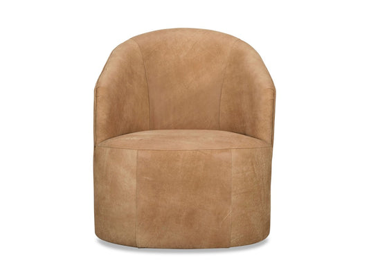 Ivy Swivel Chair Forest Green Leather Color