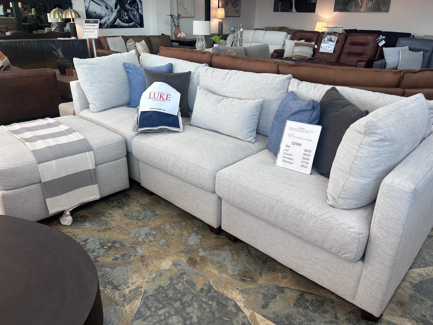 Luke Home Modular Newport Sectional 4pc