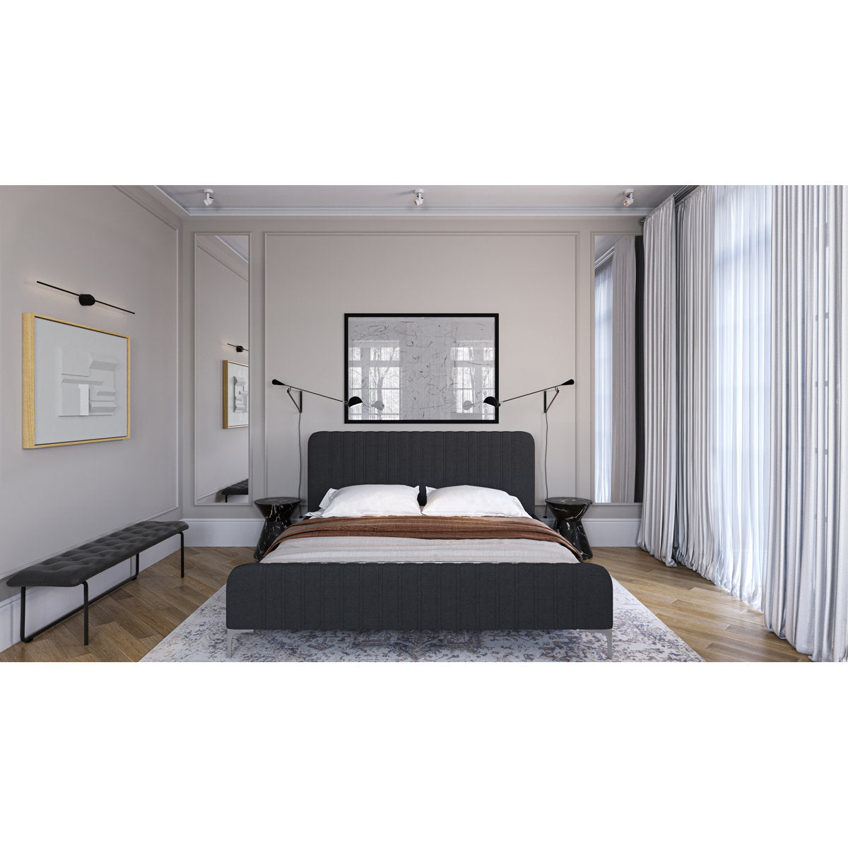 Sunpan King Bed