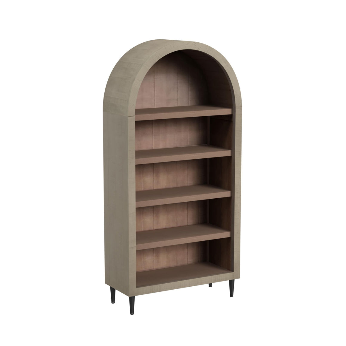 Arched Top Wood Bookcase - Natural