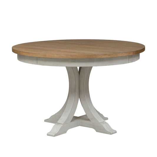 Farmhouse Reimagined Extendable Oval Pedestal Table