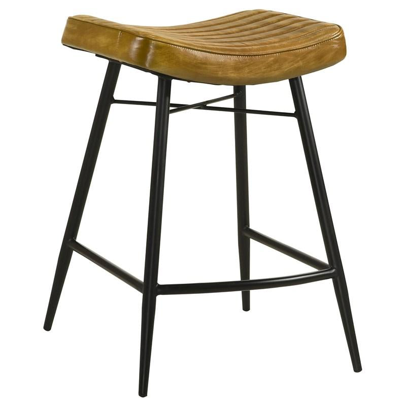 Goat Leather Counter Stools