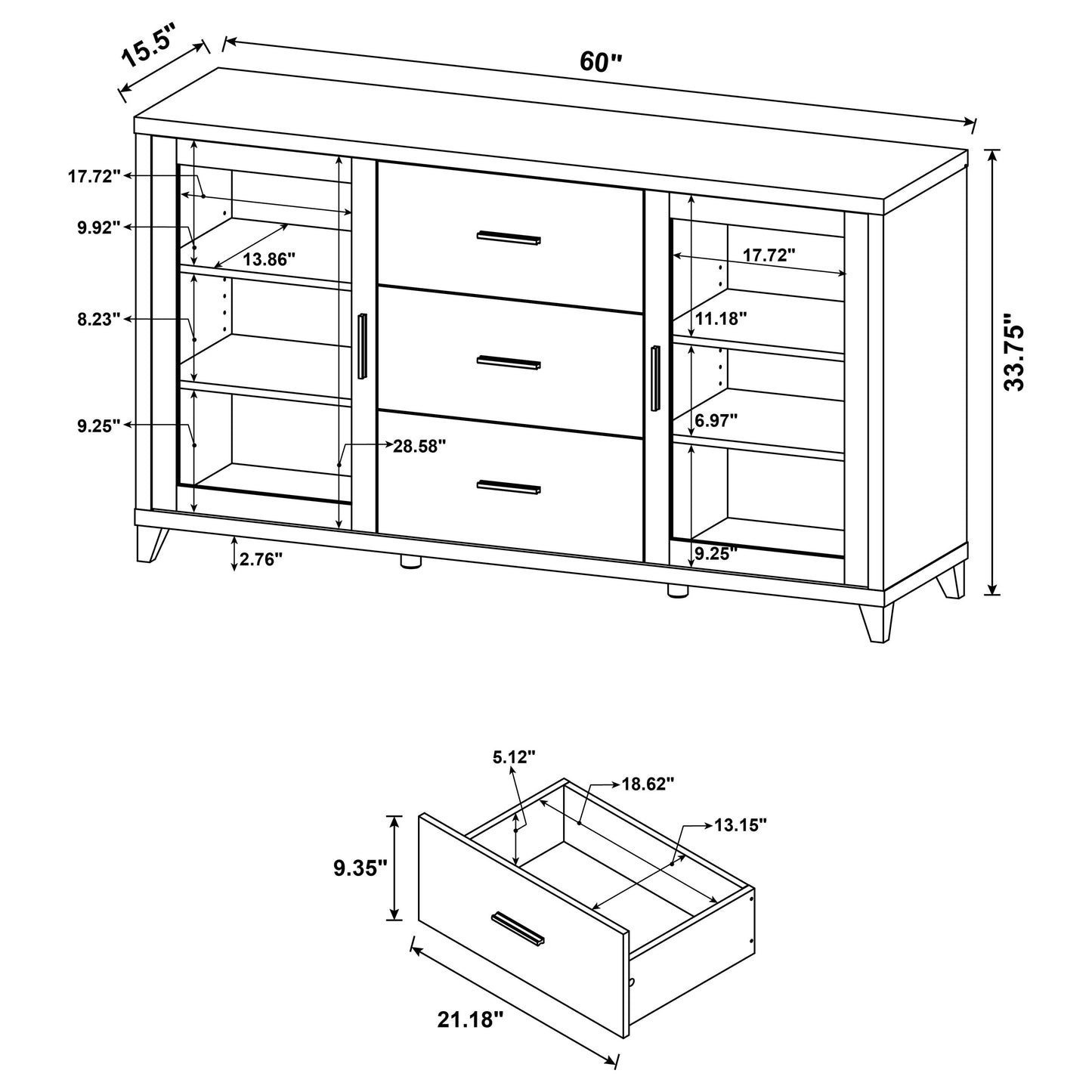 Lewes 2-door TV Stand