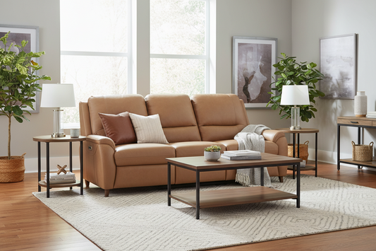 PARKER HOUSE AUSTIN - CARAMEL CREAM POWER SOFA