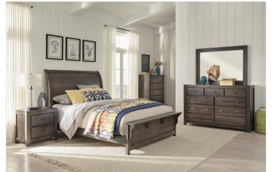 Falcon Solid Wood Queen Bed