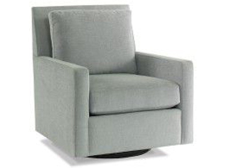 Precedent Furniture Living Room Phillip Swivel Glide In Chestnut Leather