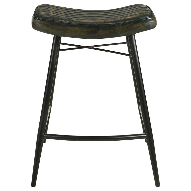 Goat Leather Counter Stool