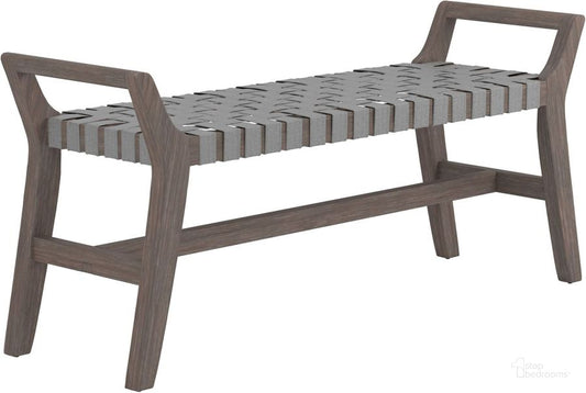Victorville Woven Leatherette Bench