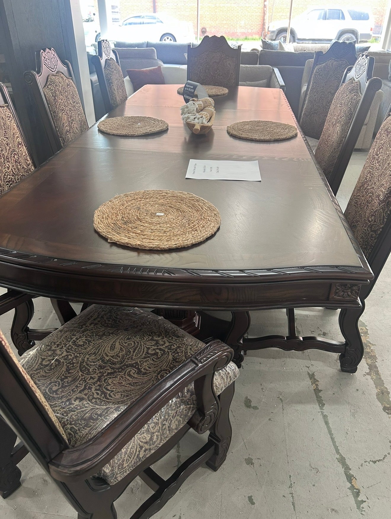 Solid Wood Table with 8 chairs