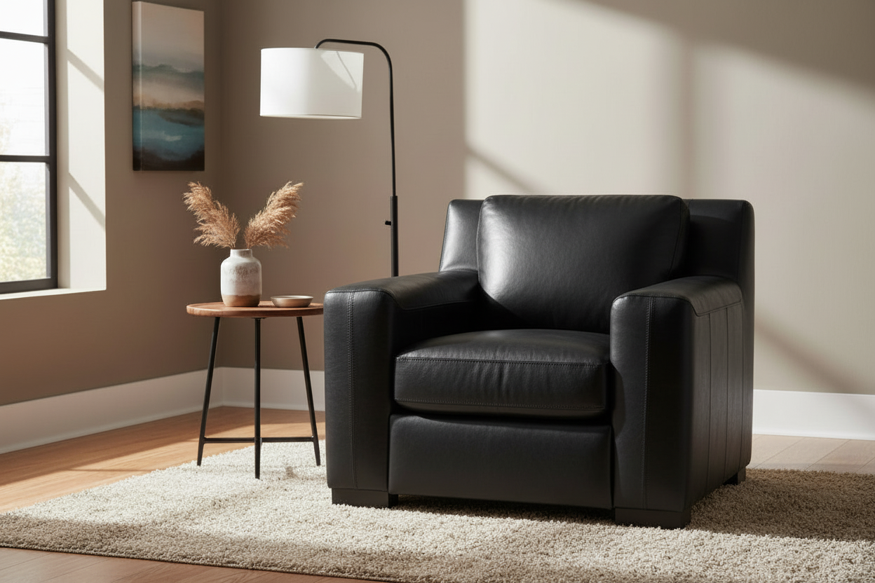 Retro Bomber Black Chair