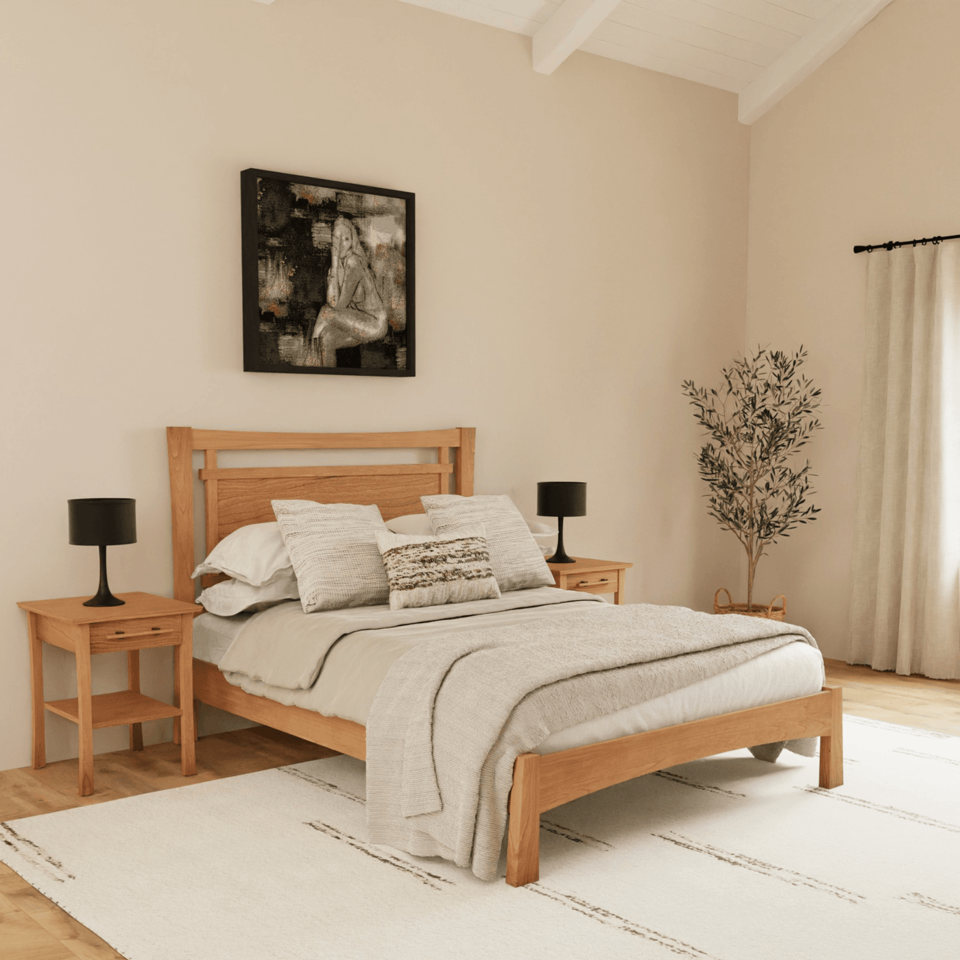 Copland Monterey King Bed Natrual Cherry