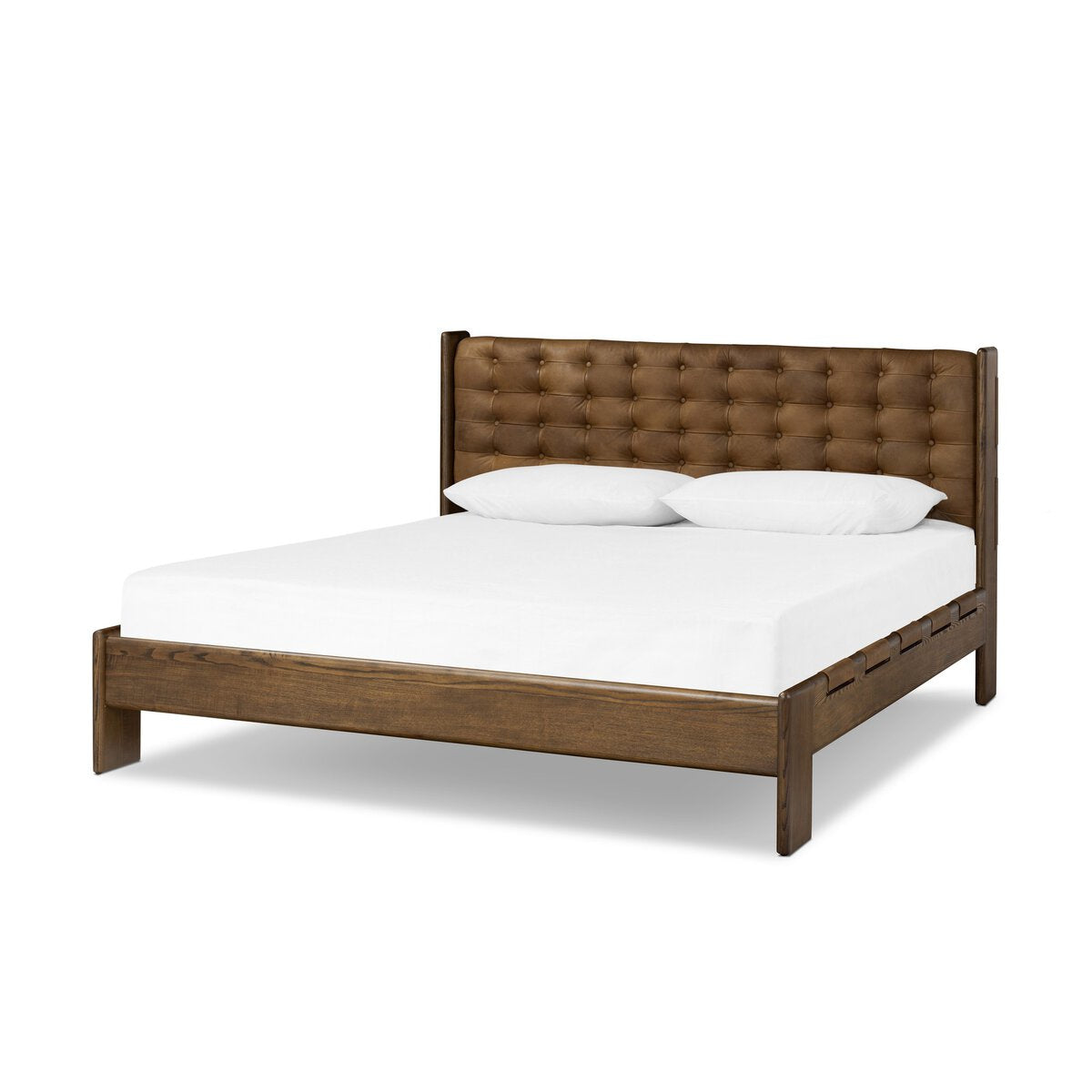 Four Hands Halston King Bed-Terra Brown Ash