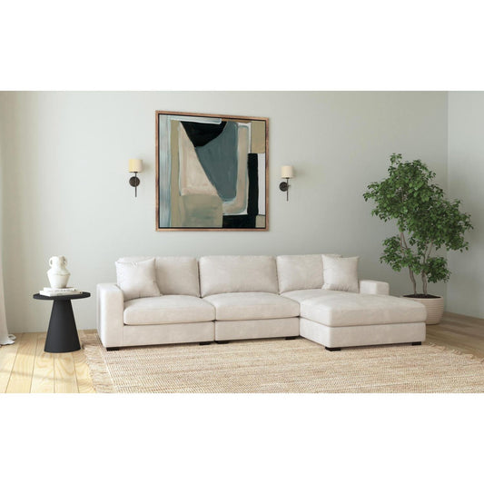 Mesa Sectional in Stone White