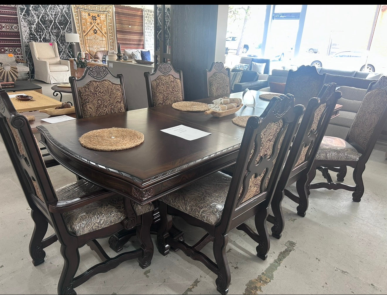Solid Wood Table with 8 chairs
