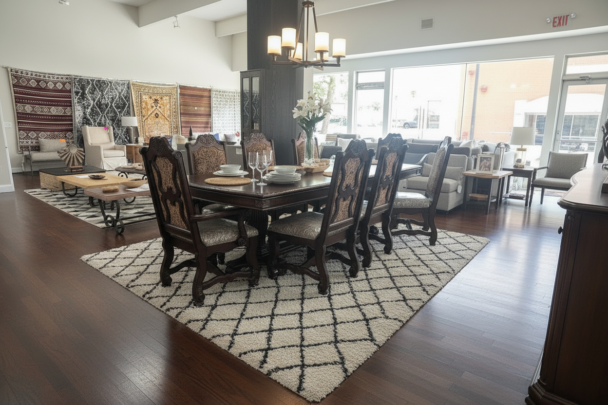 Solid Wood Table with 8 chairs