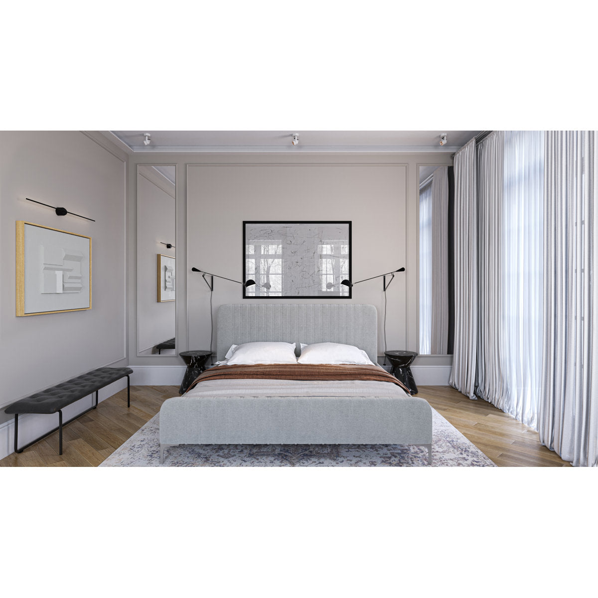 Suntan Modern King Bed