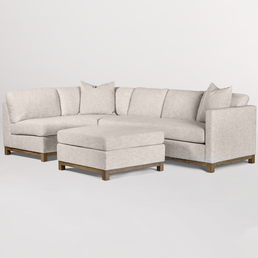 Alder and Tweed Sectional Laf facing