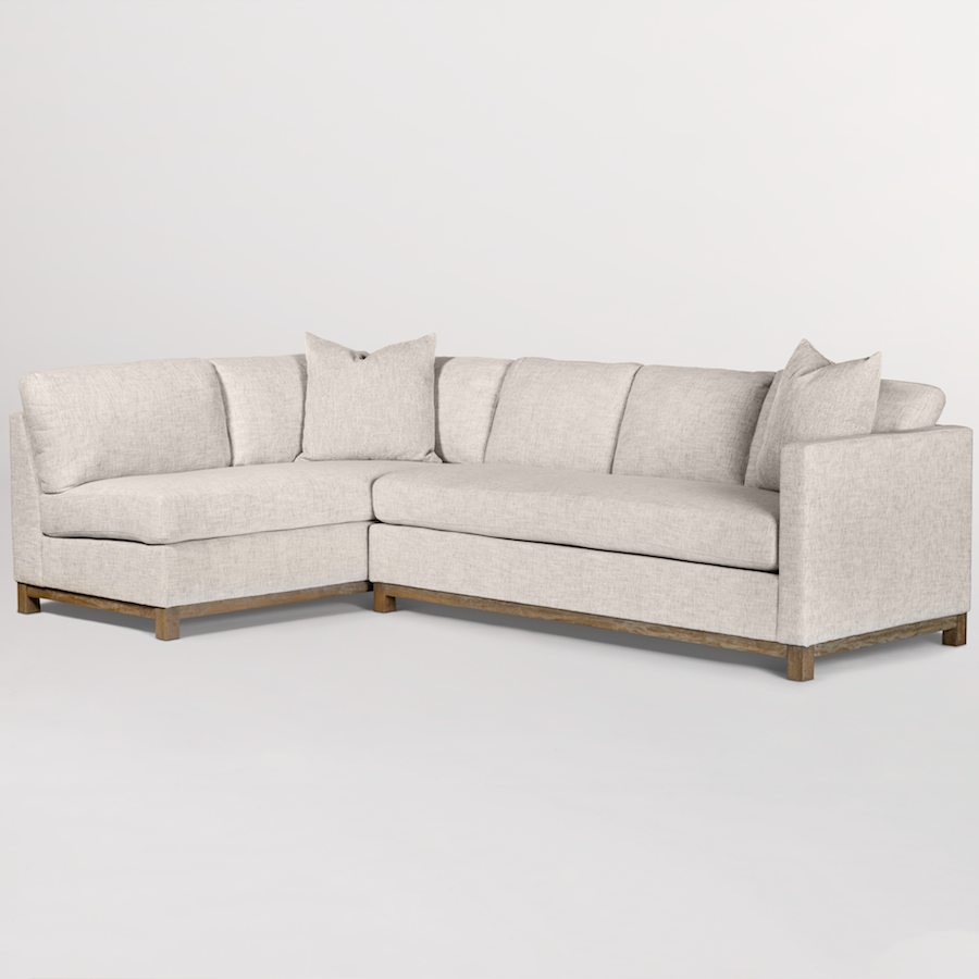 Alder and Tweed Sectional Laf facing