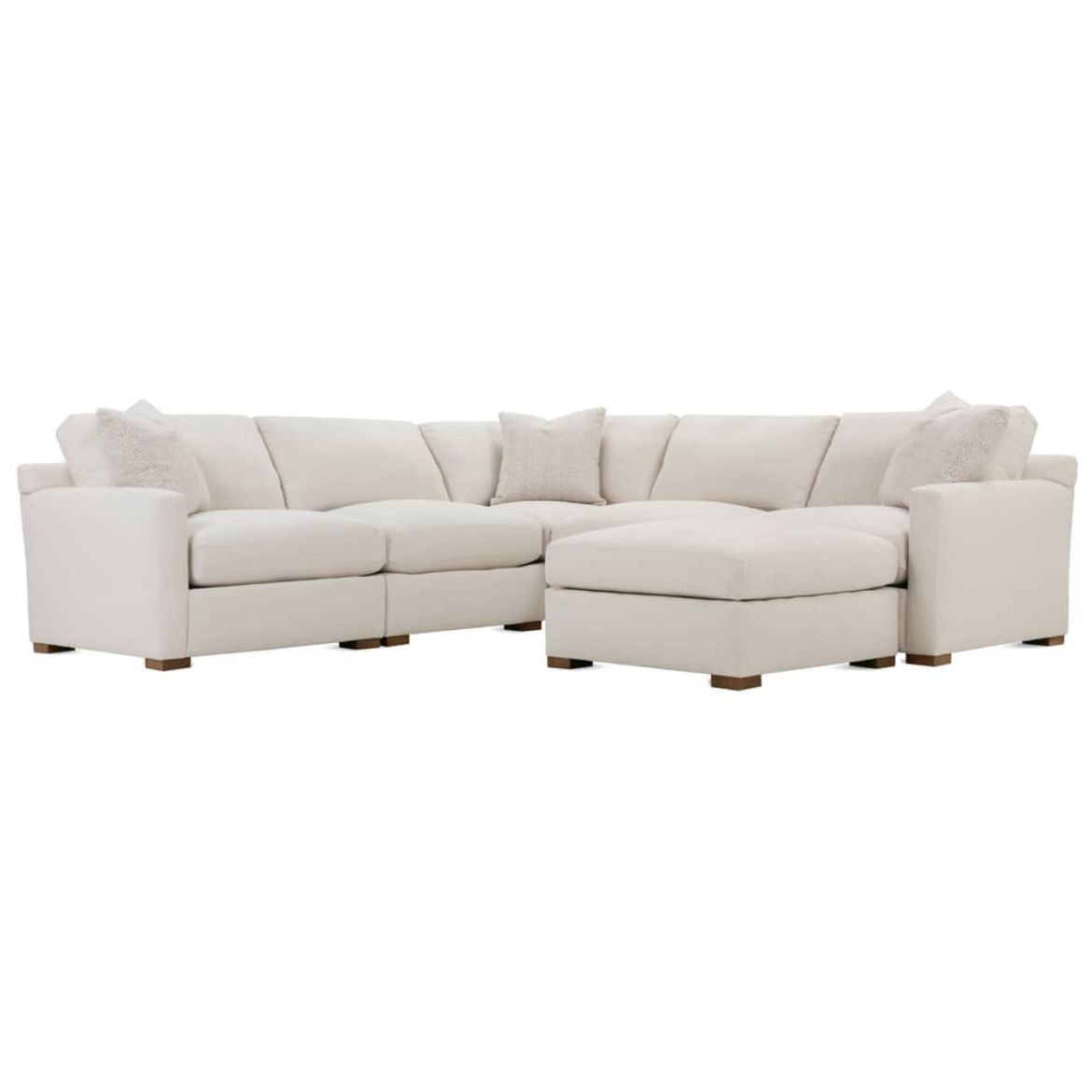 Rowe Asher Modular Sectional        4PC 1 Armless 1 Raf 1 Laf 1 Ottoman