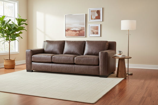 Retro Top Grain Leather Sofa  Bomber