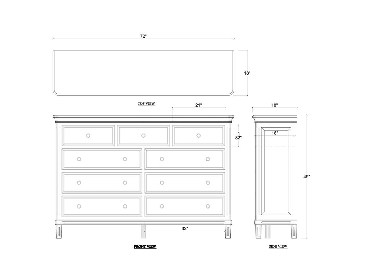 Hayward 9 Drawer Dresser