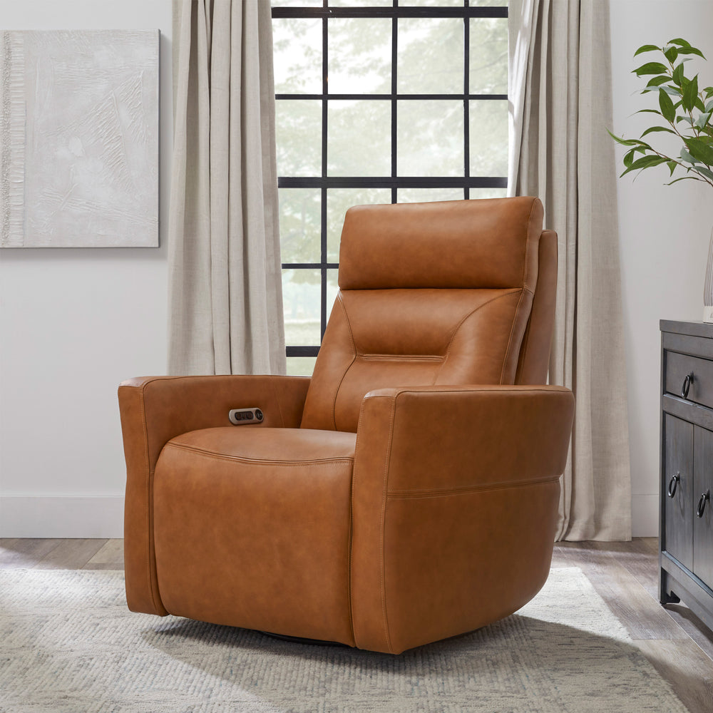Vintage Caramel Swivel Chair