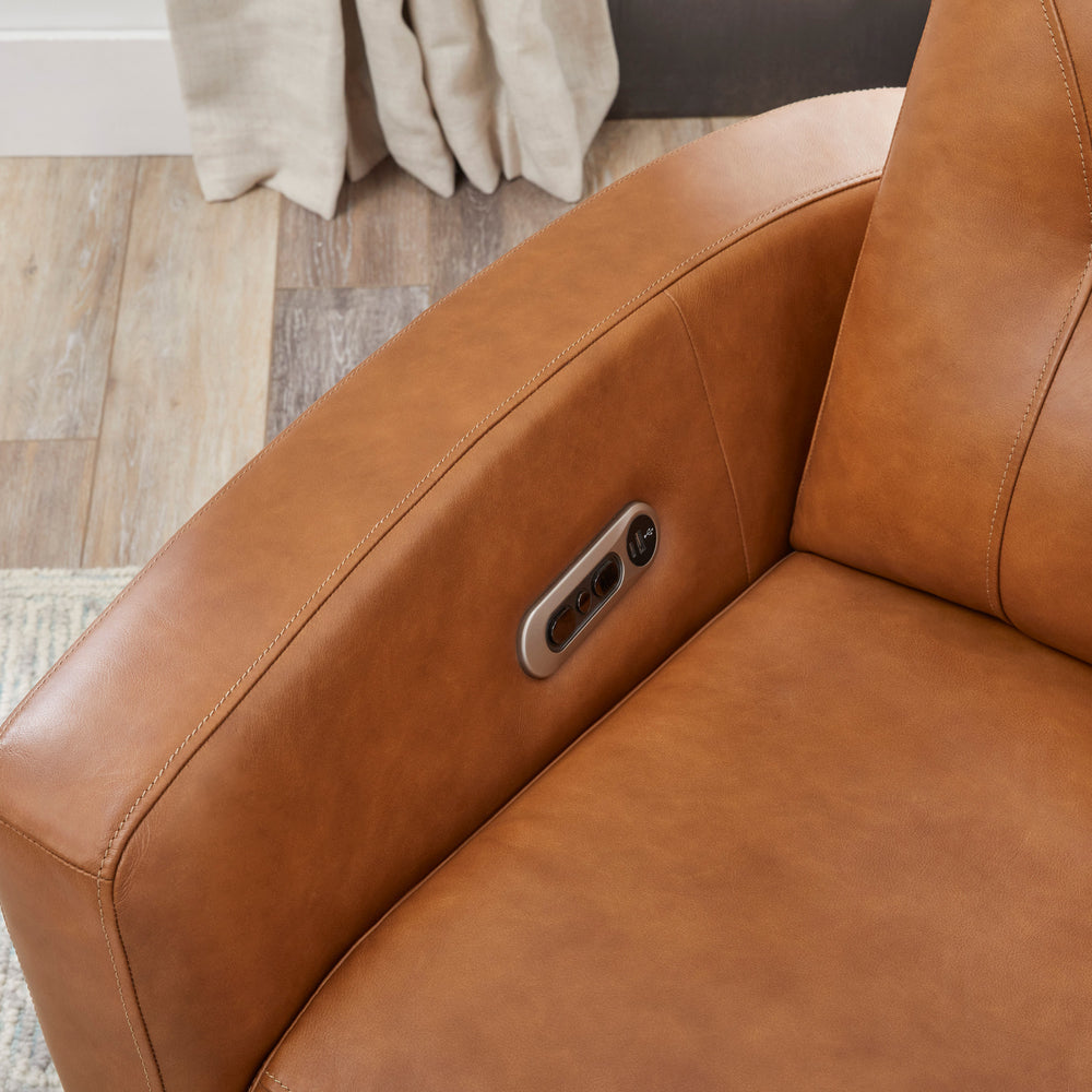 Vintage Caramel Swivel Chair