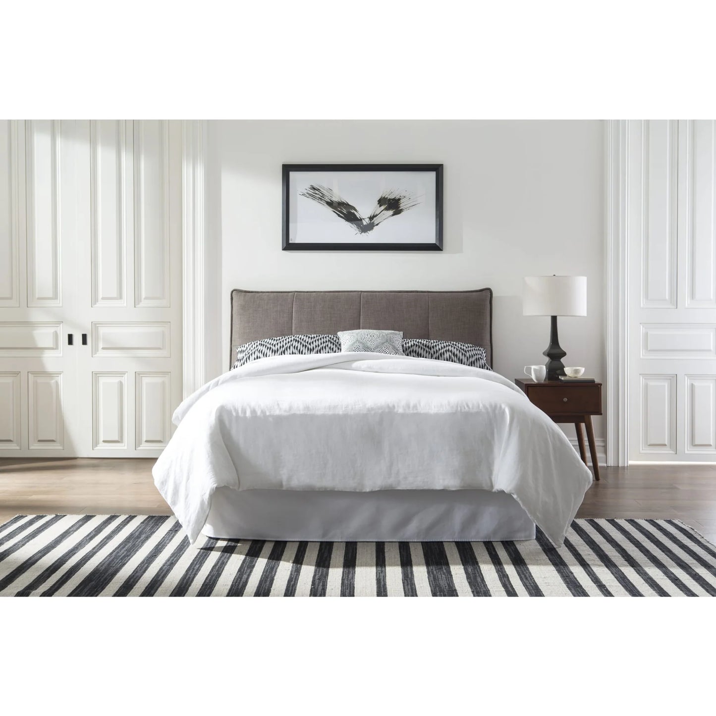 Adona Upholstered Headboard in Dolphin Linen
