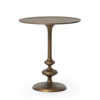 Marlow Matchstick Pedestal TabLe-Matte Brass