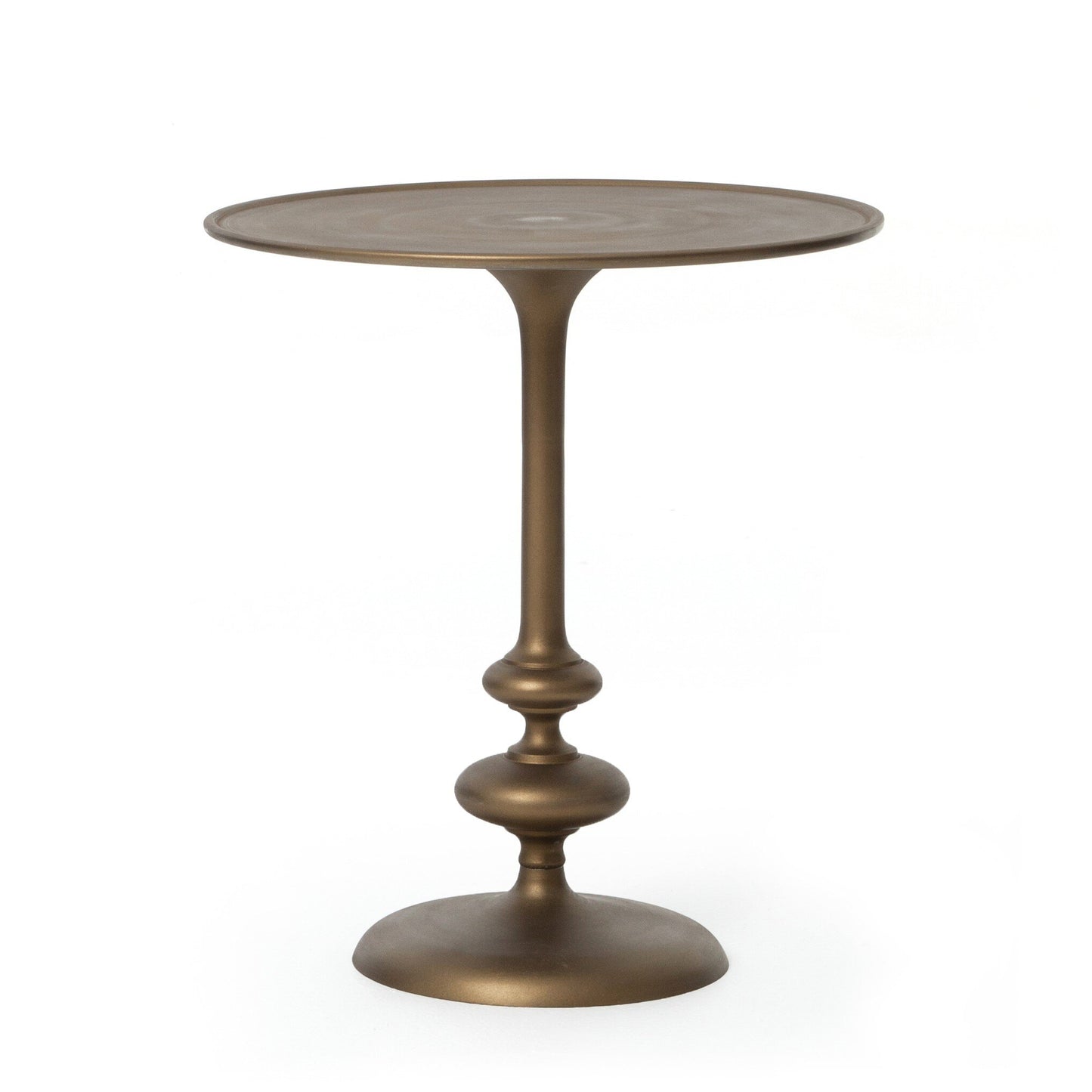 Marlow Matchstick Pedestal TabLe-Matte Brass