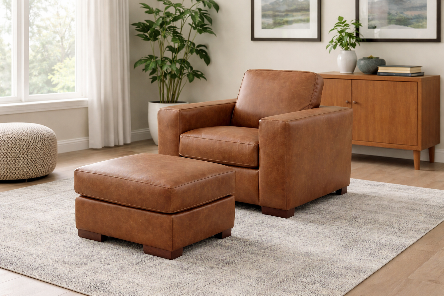 Savino Chair and Ottoman